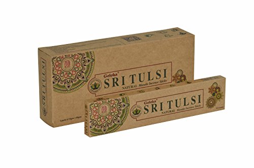 Goloka Organika Series Collection - Varillas de incienso de gama alta, 6 cajas de 15 g (total 90 gms) (Sri tulsi)