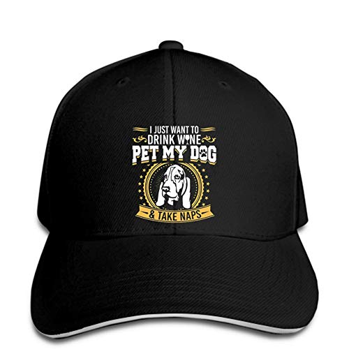 Gorra de béisbol Basset Hound Mascota mi Perro Personalizado Hombres Hip Hop Vegetariano Hombres Snapback Camión Deportivo al Aire Libre Ajustable Hip-hopfunny Gorra con Visera