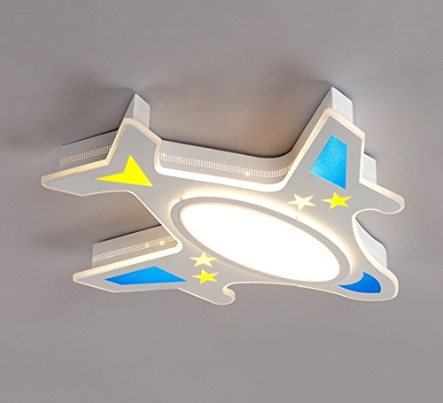 GRY La scuola Materna di Modo Moderno semplice ha condotto la Luce, lampada del soffitto a Forma di dell'aeroplano del fumetto Della Camera da letto Della Camera da letto dei Bambini,Luce calda-L