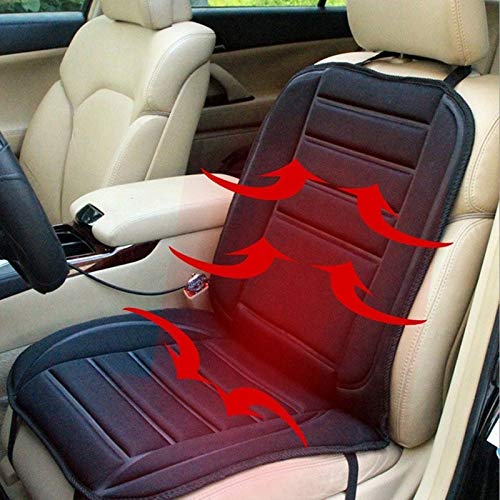 GUODONG Protector de Asiento de Coche Asiento 12V Calentador del Invierno de Coches Calefacción eléctrica del Amortiguador del cojín (Color : Black)