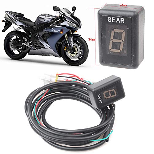 GZYF Indicador digital de velocidad de la motocicleta de 6 velocidades sensores de la palanca de cambios pantalla de visualización de la caja de cambios para R1 R6 Fz6 Fzs600