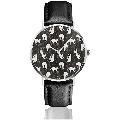 H4_X1% 2Fro7Us 8Yw1B @ G_6 Relojes de Pulsera con Correa de Cuero Casual Classic Quartz Business Watch