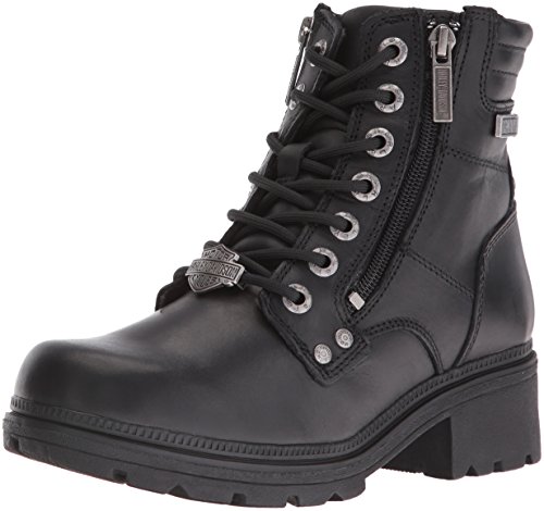 HARLEY-DAVIDSON Botas de moto Inman Mills para mujer, color Negro, talla 38.5 EU