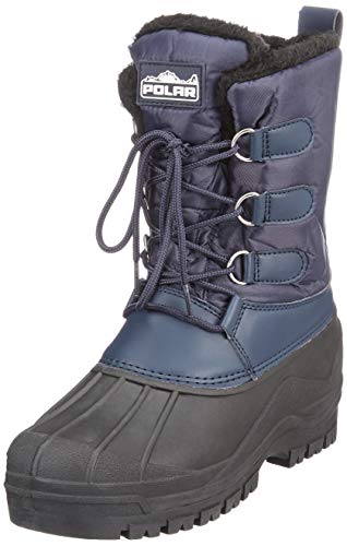 Hombre Cordones Corto Nylon Invierno Nieve Lluvia Cordones Pato Botas - NAV41 - AYC0143