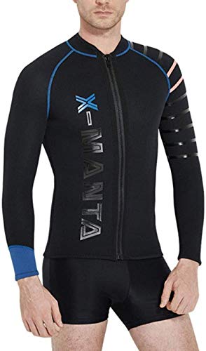 HUYP Trajes de Buceo Natación Buceo Surfing Snorkeling Wetsuits Chaqueta para Hombres Cofre de Manga Larga Tamas de Agua Deporte del Agua (Size : Medium)