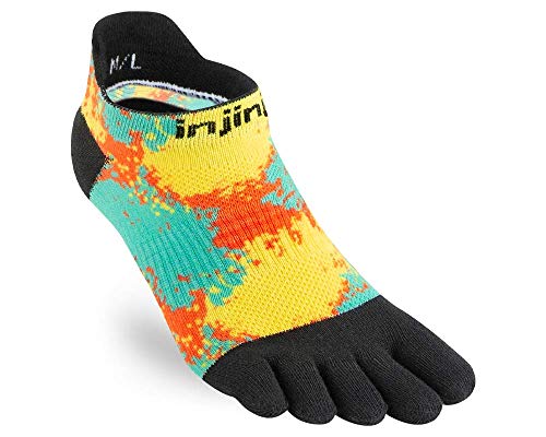 Injinji Run Lightweight No Show Toe Socks Decode Spectrum Ladies Size : 35-40