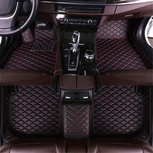 Jiahe El Alfombra Coche para Cadillac CTS (4door) 2014-2015 El Alfombra Coche para Cuero Esteras Coche Antideslizantes Alfombrillas Moqueta Impermeables Set Marrón