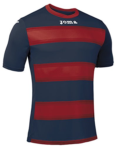 Joma Europa III Camiseta de Juego Manga Corta, Hombre, Marino/Rojo, 6XS-5XS