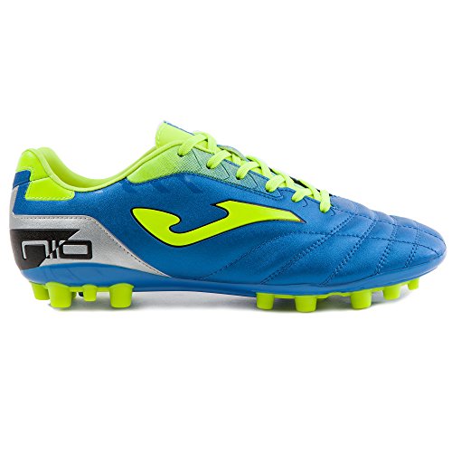 Joma N-10 AG, Bota de fútbol, Blue-Volt, Talla 7 US (40 EU)