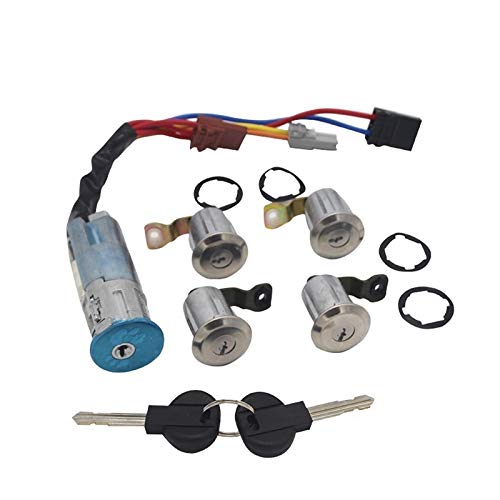 Juego de bombín de cerradura de puerta Conjunto completo Cilindro de bloqueo de la puerta del interruptor de encendido con 2 llaves / ajuste for Citroen Berlingo Xsara Picasso / Fit for Peugeot Partne