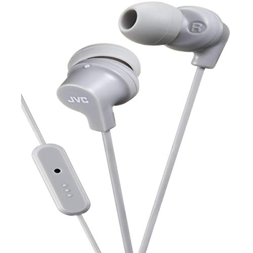 JVC HA-FR15-H-E - Auriculares en la oreja con control remoto y micrófono, Gris