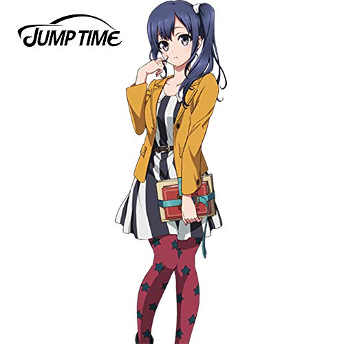 JYIP 13 cm x 4 3 cm Hot Girl Imai Midori Anime Shirobako Belleza Vinilo Coche Vidrio Para Van Laptop Frigorífico Calcomanía Coche Pegatina