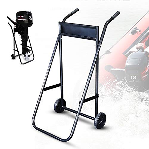 Kaibrite Motor fueraborda para barco, carro de transporte plegable, remolque de barco, ruedas de goma moldeadas rápidas para motores con eje largo y corto de 70 kg