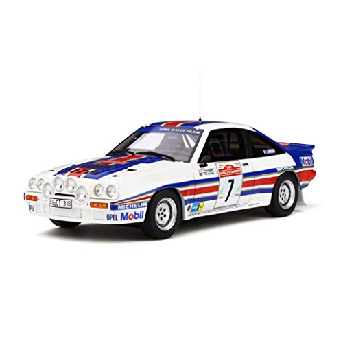 KaKaDz 1:18 Opel Manta 400R Gr.B RallySanRemo Aleación Modelo de Coche La luz Puede Abrir la Puerta Tire hacia atrás para niños de Juguete Colección de Coches Adornos (Color : White)