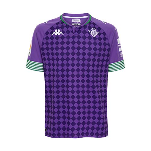 Kappa Primera equipación Real Betis, Camiseta, Hombre, Violeta/verde/blanco, M