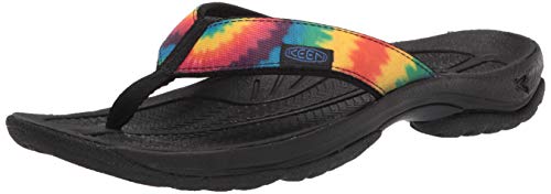 KEEN Women's Kona Flip Flop Beach Sport Sandal, Original Tie Dye, 11