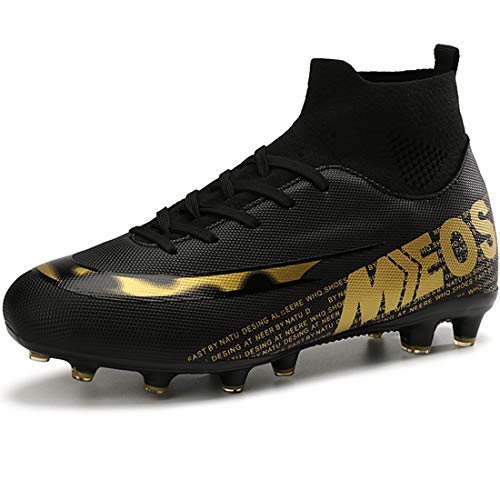 LIANNAO Botas de Fútbol para Hombre Spike Zapatillas de Fútbol Profesionales Atletismo Training Zapatos de Fútbol Exterior Deporte Entrenamiento Zapatos de Fútbol