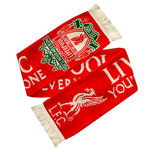 Liverpool - Bufanda oficial unisex, multicolor, talla única, color rojo y amarillo