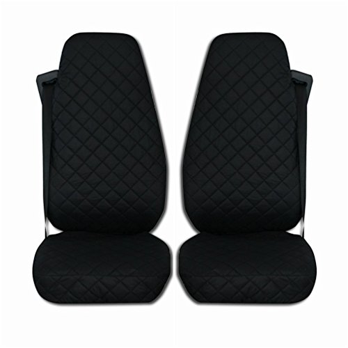 Lkw Fundas para Asiento de Camiones, 2 Piezas, negro