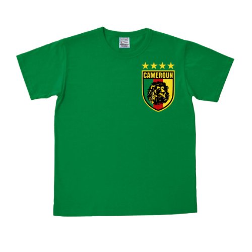 Logoshirt Camerun - Camiseta de fútbol para Hombre, Color Verde Verde X-Large