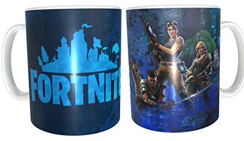 Los Eventos de la Tata.Taza de Desayuno de videojuegos. Personajes de Fornite