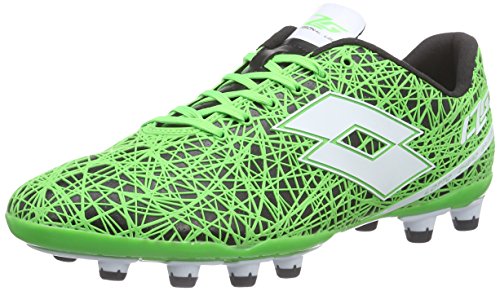 Lotto LZG VII 200 FG, Botas de fútbol Hombre, Multicolor-Mehrfarbig (BLK/Mint FL), 42.5