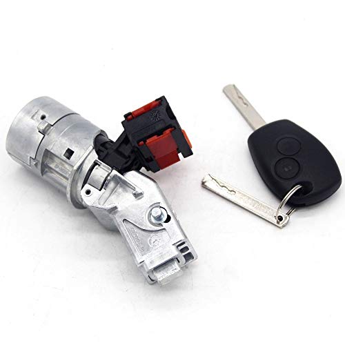 Luckyhfj Juego de bombín de Cerradura de Puerta Interruptor de Inicio del Cilindro de Encendido con 2 Llaves/Ajuste para Renault Kangoo III Modus Master/Fit para Vauxhall/Fit for Opel 806010030R