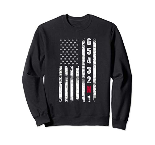 Motociclista Caja de cambios Motocicleta USA Bandera Sudadera