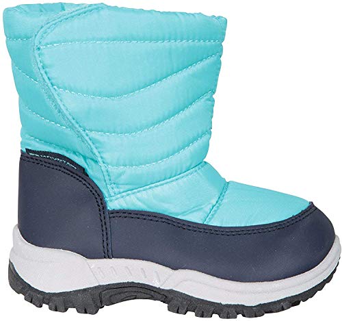 Mountain Warehouse Botas de Nieve para niños Caribou Junior - a Prueba de Nieve, Forro Polar, cálido, con Aislamiento, Suela de Alta tracción -para Clima frío de Invierno Verde Agua 27