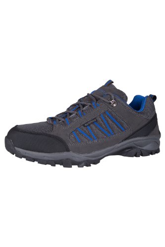 Mountain Warehouse Zapatillas Path para Hombre - Zapatillas Impermeables para el Gimnasio, Botas de montaña con Forro de Malla y Gran Agarre - para Agarre y Estabilidad Gris Oscuro 40