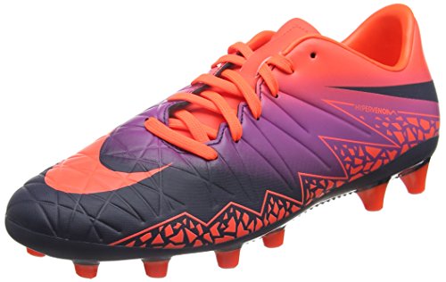 Nike 844431-845, Botas de fútbol Hombre, Naranja (Total Crimson/Obsidian/Vivid Purple), 42.5 EU