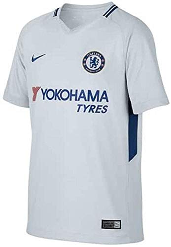 NIKE CFC Y NK BRT STAD JSY SS AW Camiseta 2ª equipación Chelsea FC 17-18, Unisex niños, Blanco (Pure Platinum/Rush Blue), L