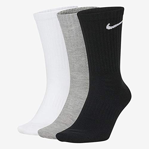 Nike Everyday Lightweight Crew Trainings Socks (3 Pairs), Calcetines Hombre, Multicolor, 34–38 (Talla del fabricante: S)