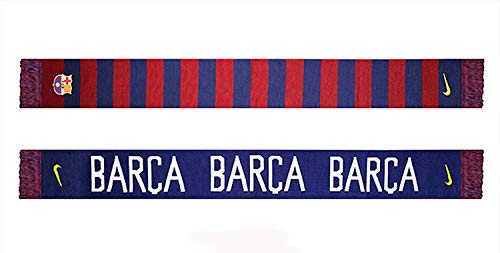 Nike Global F.C. Barcelona - Bufanda (5 x 13 x 22 cm), diseño de fútbol, Color Rojo y Azul