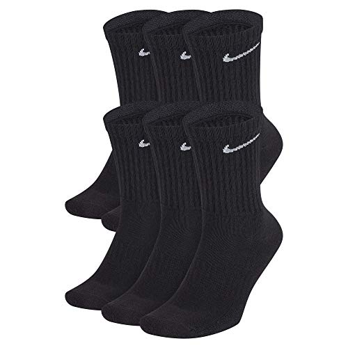 NIKE U Nk Everyday Cush Crew 6pr-BD Calcetines, Hombre, Negro (Black/White), M