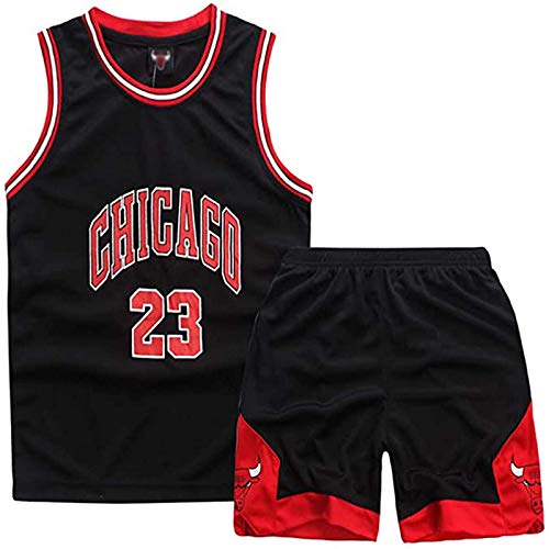 NiñOs NiñAs Camisetas De Baloncesto, Michael Jordan # 23 Chicago Bulls Baloncesto Ropa Deportiva Chaleco Sin Mangas, Verano Conjunto De Uniforme De Baloncesto Top Y Pantalones Cortos, 3XS-2XL