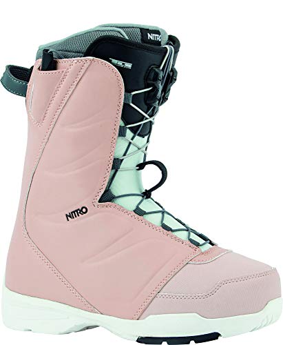 Nitro Snowboards Damen Flora TLS '20 All Mountain Freestyle Schnellschnürsystem günstig Boot Snowboardboot Botas de Snowboard, Mujer, Rosa, 24,5