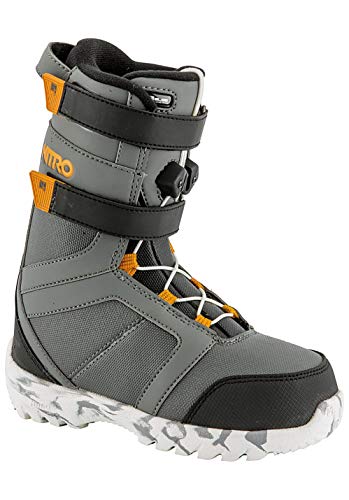 Nitro Snowboards Rover Qls Botas de Snowboard, Unisex niños, Charc./blk/Orange, 185