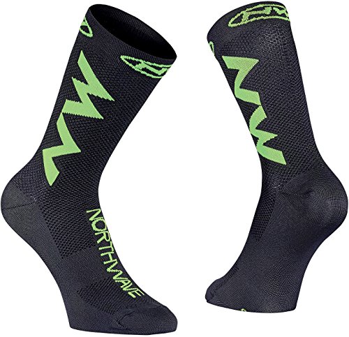 NORTHWAVE Set 3 Calcetines ciclismo hombre EXTREME AIR negro/lima fluo