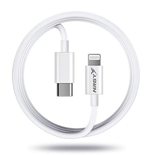 NRGY - Cable USB C (3.1) a Lightning [Apple MFi Certificado] Carga rápida Power Delivery 18W 3A, para iPhone X, XS, XS MAX, XR,11, 11 PRO, 11 PRO MAX, 12, 12 PRO, 12 PRO MAX, 12 MINI, IPAD AIR (2M)