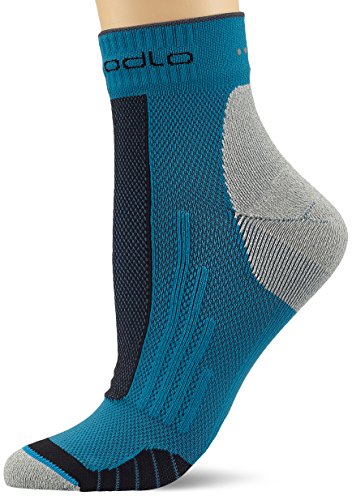 Odlo Calcetines para Mujeres para Correr, Mujer, Color Blue Jewel - Black, tamaño 42-44