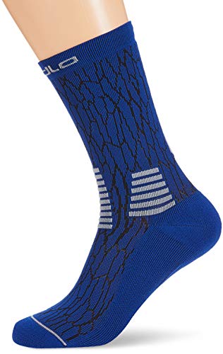 Odlo Ceramicool Light - Calcetines largos, Unzutreffend, otoño/invierno, Calcetines largos de ceramicool Light, Unisex adulto, color Sodalite Blue - Olo gris, tamaño 36-38