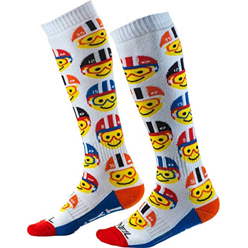 O'Neal | Calcetines de Motocross | Enduro de Motocross | Material absorbente del sudor, malla reforzada, material duradero | Pro MX South Emoji Racer Sock | Niños | Multi | Talla única