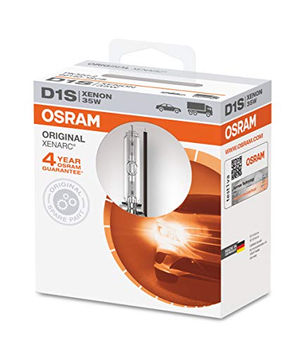 OSRAM XENARC ORIGINAL D1S HID Bombilla de descarga xenón, lámpara de descarga, calidad OEM, OEM, 66140-1SCB, caja de tapa blanda (1 lámpara)