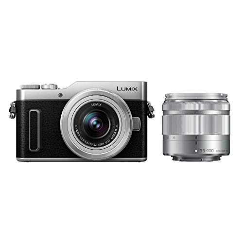 Panasonic Lumix GX880W | Cámara de Fotos híbrida compacta + Lente Lumix 12-32mm + 35-100mm (Sensor 4/3 16MP, Pantalla Inclinada, vídeo 4K, Modos Selfies creativos, WiFi) Silver – Versión Francesa