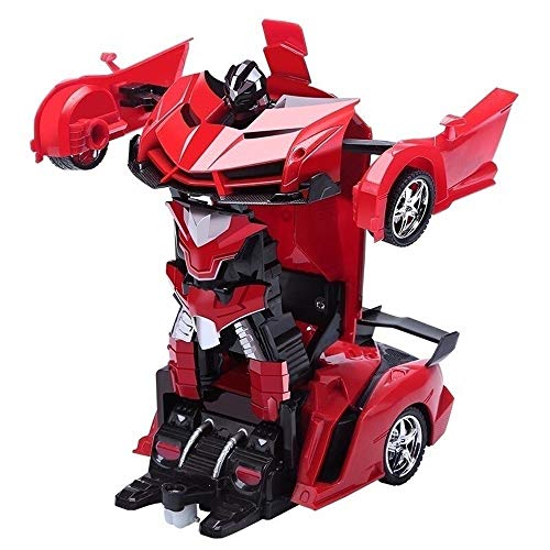 PETRLOY 1:12 RC Cars Deformación Autobots 2.4G One Touch Transformar recargable Drift Deportes vehículo de control remoto de coches de competición con sonido y luz controlada Radio regalos de la deriv