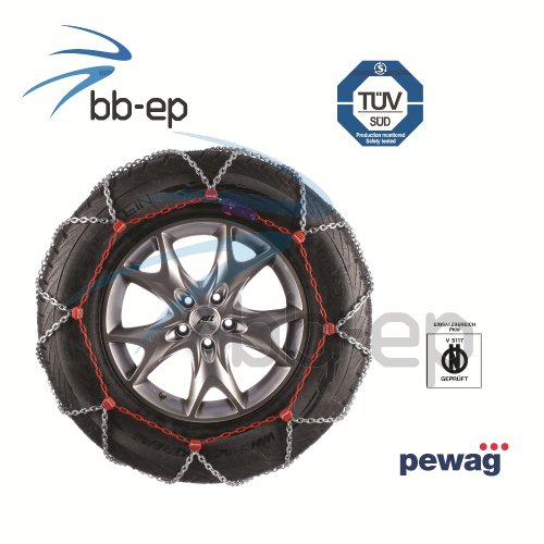 pewag Totalmente automática abspanende Cadena de Nieve snox SUV 4 x 4, SUV 's y Transporter con el tamaño de neumático – 31 x 10,50 R15 – Certificación TÜV & ö de Norma V 5117