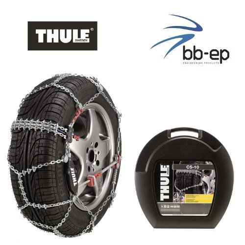 Premium Cadenas de nieve – Thule CS de 10 – Para los Neumáticos tamaño 205/50 R17 Cadena Eslabones 10 mm – con Icebreaker Sistema