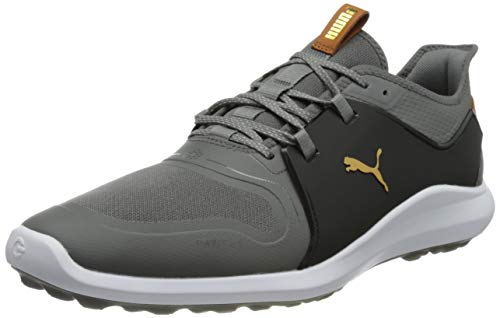 Puma 193000, Zapatos de Golf Hombre, Quiet Shade Oro Negro, 42 EU