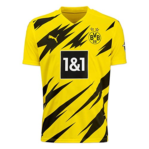 PUMA 1a Equipación 20/21 Replica Borussia Dortmund BVB Hombre Camiseta, Cyber Yellow Black, M, 757156